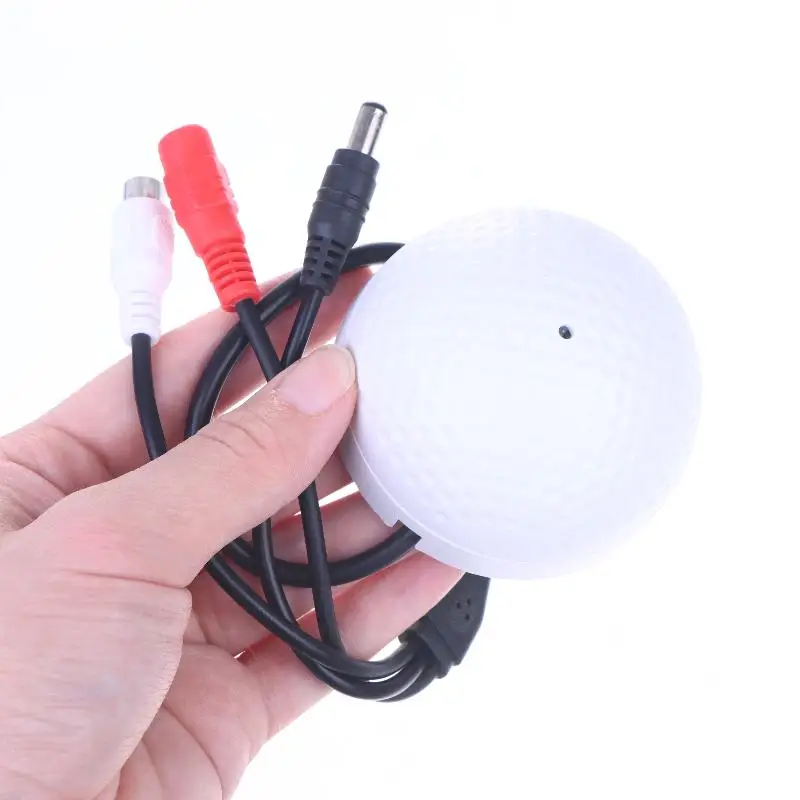 1Pcs For CCTV Surveillance Security IP Camera Built In Preamp Wired Voice Audio Monitoring MIC Sound Pickup Microphone