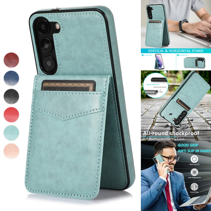 

PU Leather Wallet Bracket Leather Cover For Samsung GalaxyA73 A71 A54 A53 A51 A33 A31 A20 A21S A14 A12 Note 20 Ultra 10 9 8 Plus