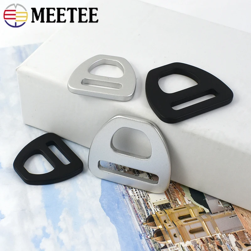 Meetee 2/5/10Pcs 15-38mm Metal Triangle O D Ring Buckles Webbing Belt Connect Clasp Hook Pet Collar Bag Strap Adjust Clasps