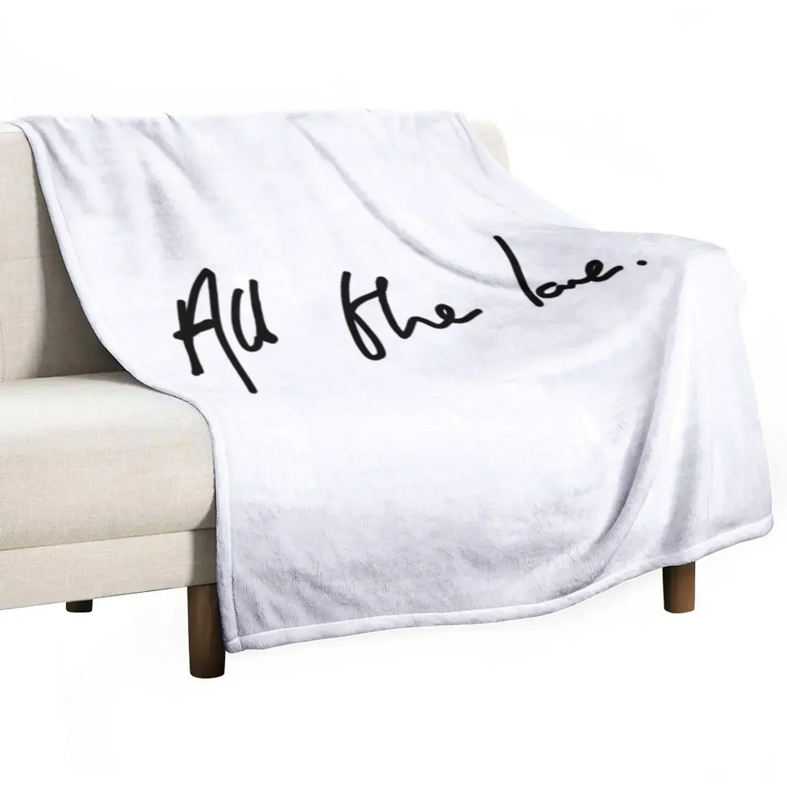 All the Love H Styles Handwriting Design Throw Blanket Stuffeds Polar Blankets