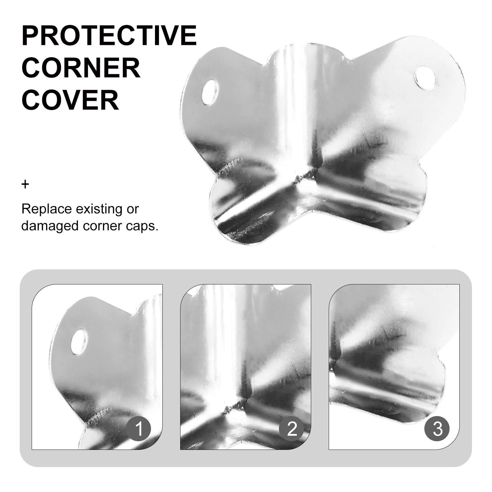 

24 Pcs Round Speaker Corner Protector Covers Iron Sheet Cabinet Edge Protectors
