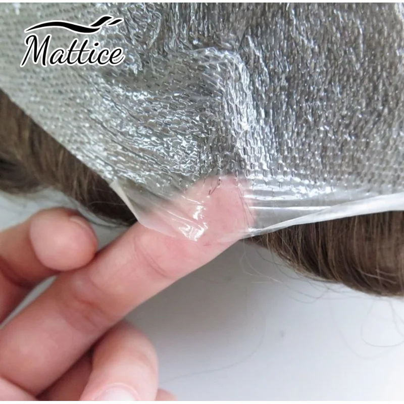 Toupee for Men Real Human Hair Thin Skin Wigs 0.02MM Vloop Pu Hair System Human Hair Replacement Ultra Hairpiece PU System