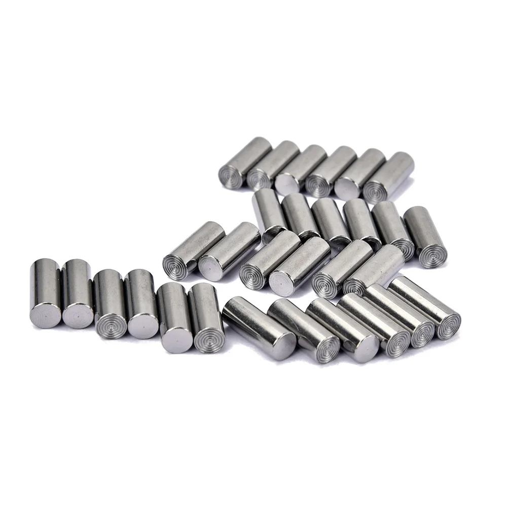 

50Pcs Bass Pickup Pole Slugs Cylinder Steel Slug Rods Plated Replacement Electric Guitar Humbucker Single Coil Parts 18x7mm