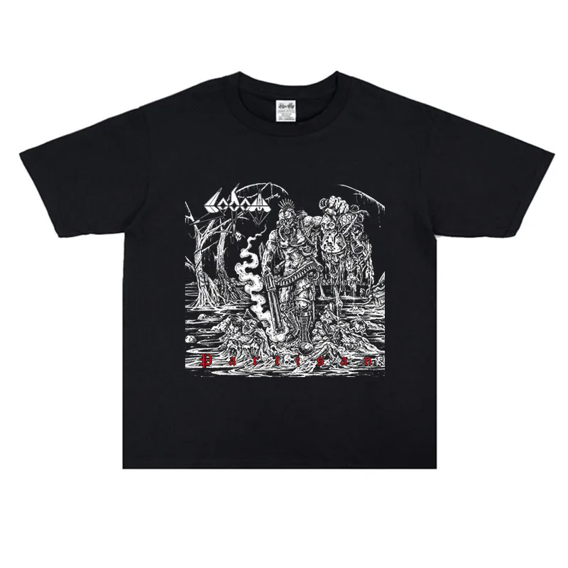 

Rock band metal band print T-shirt short sleeve loose heavyweight round neck graphic t shirts tops