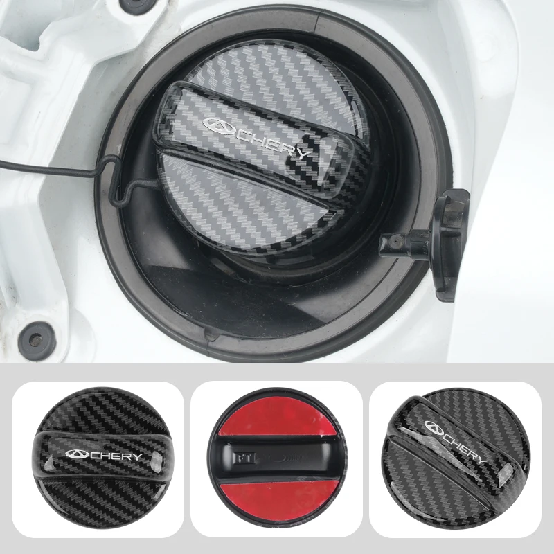 Car Fuel Tank Cap Carbon Fiber Petrol Box Cover Accessories For Chery Tiggo 7 Pro 8 4 5 3 2 T11 5X Amulet Fora QQ IQ view 3