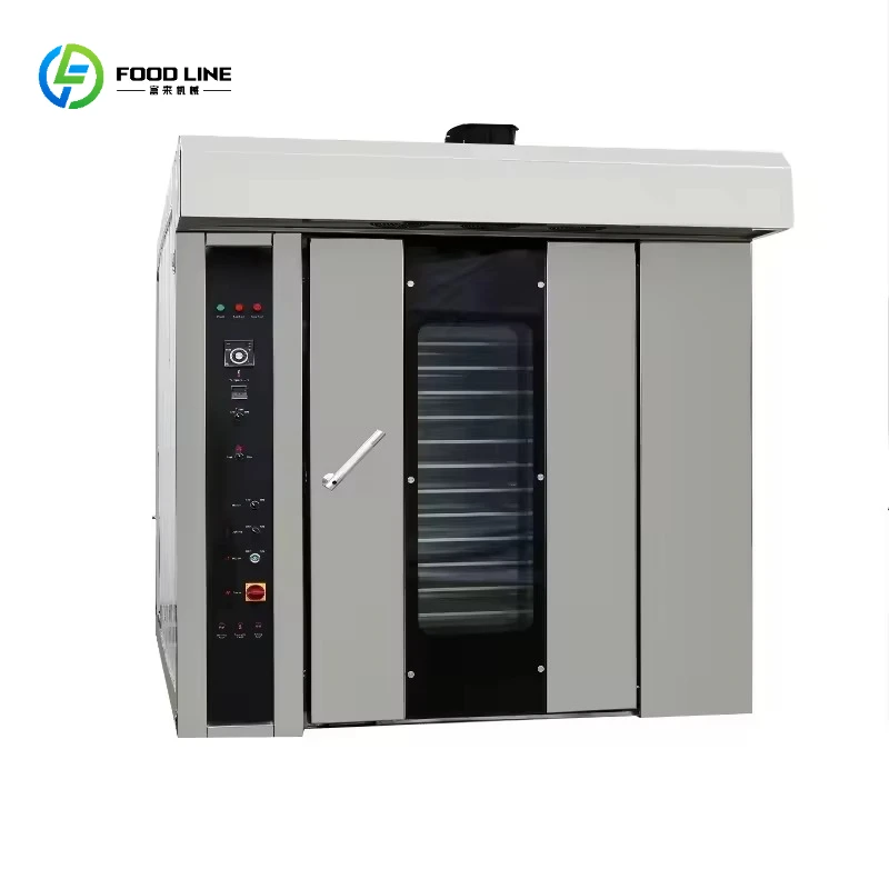 Horno comercial para hornear, 16 32 64 bandejas, rejilla rotativa de Gas eléctrica, equipo de panadería para Pizza, pan, maíz, fruta, personalizado