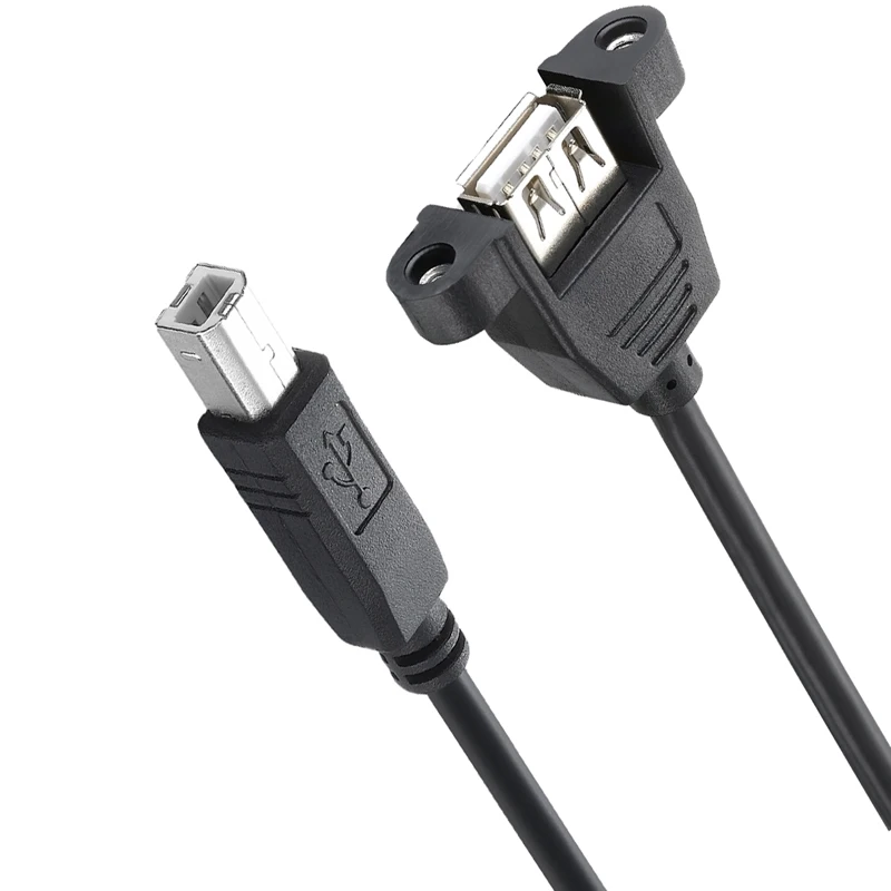 USB 2.0 Type B Male to USB 2.0 Type A Female Converter Extension Cable 0.5M 1M