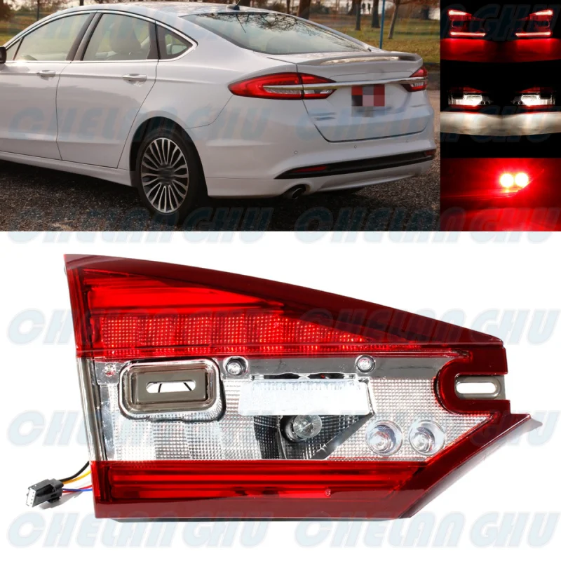 

Left Inner Side Tail Rear Lamp Light With Bulbs HS73-13A603-AA For Ford Fusion 2017 2018 2019