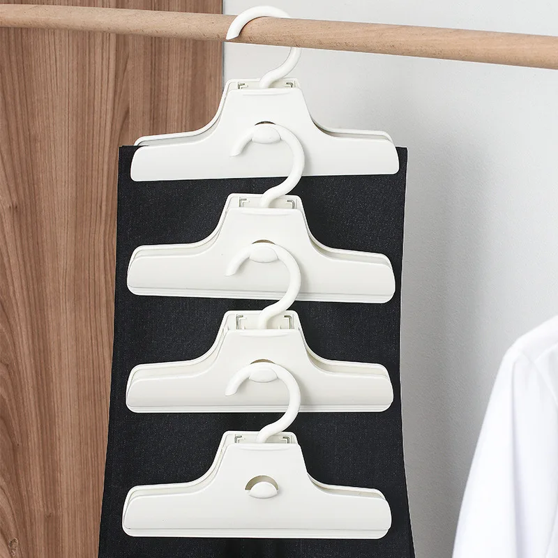 

1pcs Wardrobe trouser clip trouser rack suit big clip wrinkle-proof creative trouser clip single trouser rack