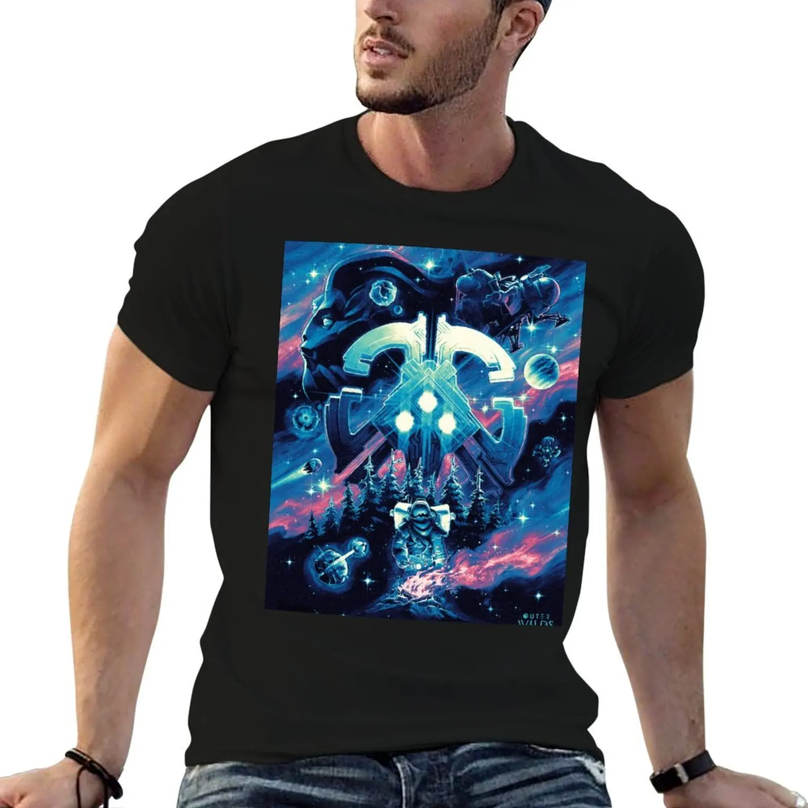 outer wilds T-Shirt rapper graphic tees cute clothes mens shirts graphic tee