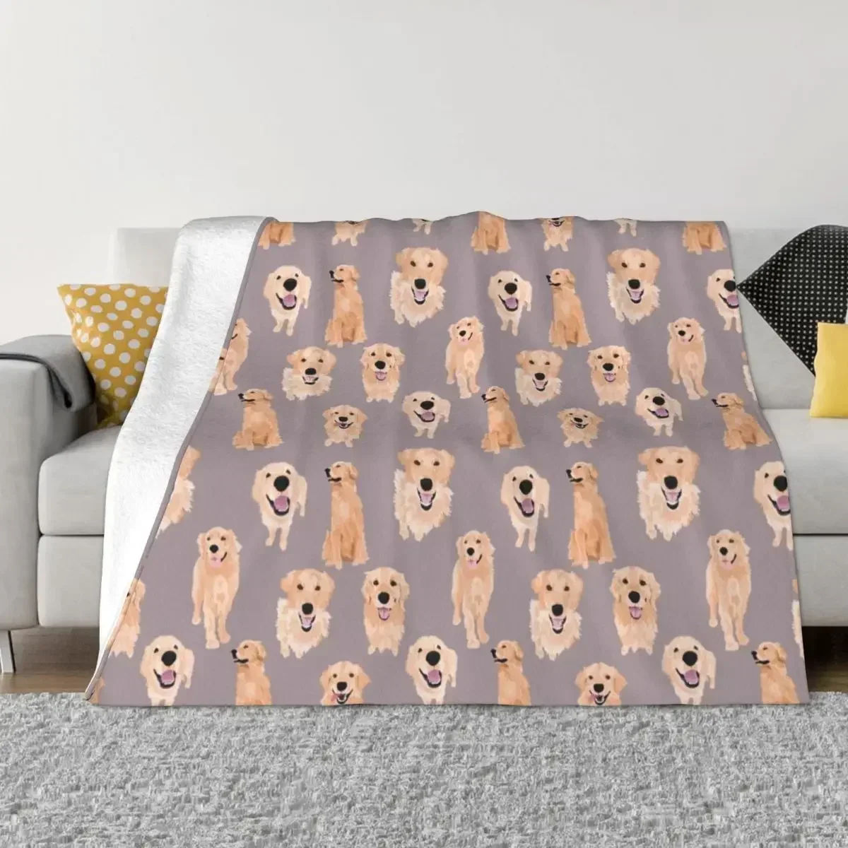 

3d Printed Baby Blanket Golden Retriever Babes Carpet Large Blanket&Swaddling Super Warm Soft for Car Living Room Sofa Bed Cover