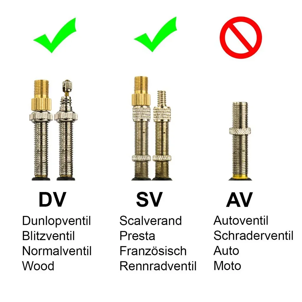 2/5/10PCS Valve Adapters Presta to Schrader for MTB Motorbike Big Wheel Bikes Golden Inflation Accessories image 6