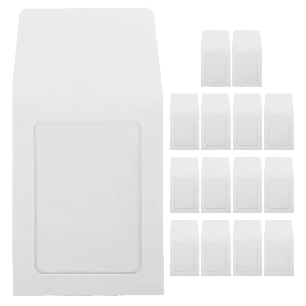 

15 шт. чехлы для карточек с открытым окном, портативные прозрачные рукава для игровых карточек, фотокарточки, торговые держатели для карточек, простой стиль