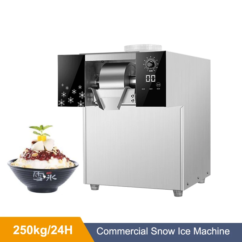 

250kg/days Snowflake Ice Maker Korea Bingsu Machine Water Cooling Ice Crusher Snow Ice Shaver Ice Shaving Machine