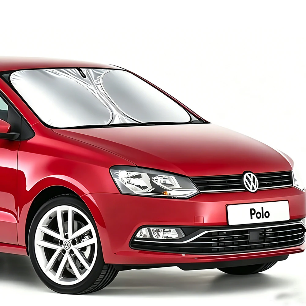 Parasol Plegable para Parabrisas de Coche Volkswagen Polo, Bloqueador de Rayos, Visera Protectora para Ventana, 1 Pieza