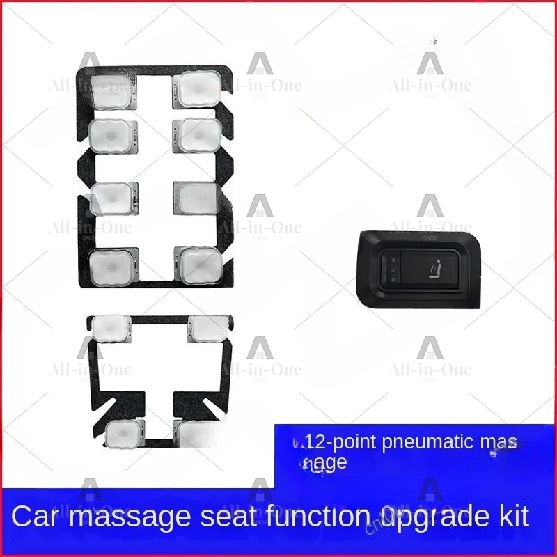 12-Point Pneumatic Car Seat - Adjustable Lumbar & Waist Support, Built-In Air Pressure Massage System for Driving