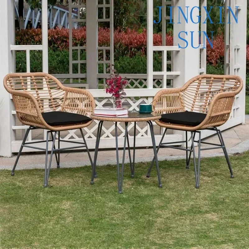 3 Piece Wicker Patio Furniture Set Porch Furniture