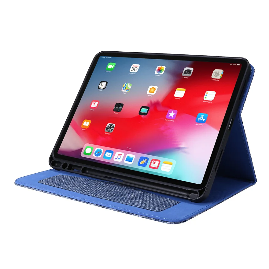 Capa de tecido para ipad pro 11 m4, com sono/despertar automático, à prova de choque, capa protetora para tablet para ipad pro 11 2024