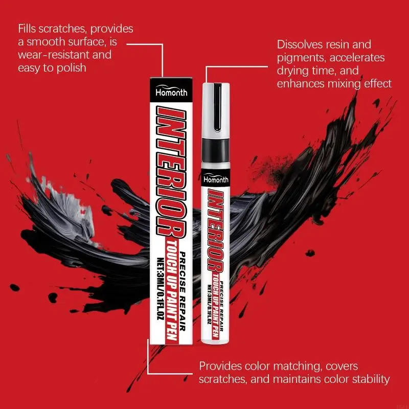 3 Car Paint Pen for Paint Chip Cover, Touch Up Paint Pen with Direct Pen-Style Application for Small Vehicle Scratch H9EE