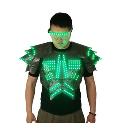 COSPLAY-Luminous LED Clothing, Fluorescent Glasses, Stage Show Armor, Night Show, Party Atmosphere Props