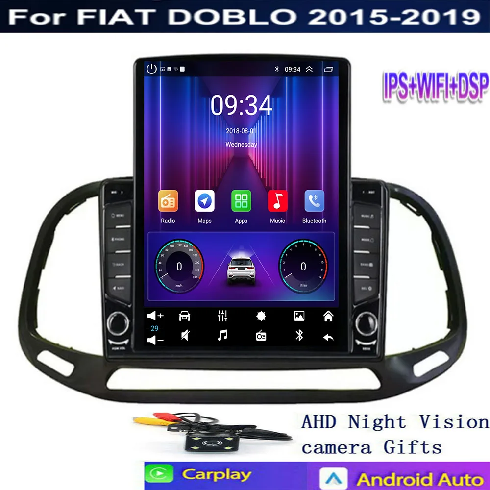 

Car Radio Autoradio for Fiat Doblo 2015-2050 Wireless Carplay Screen Android Auto Stereo GPS Navi FM RDS BT SWC