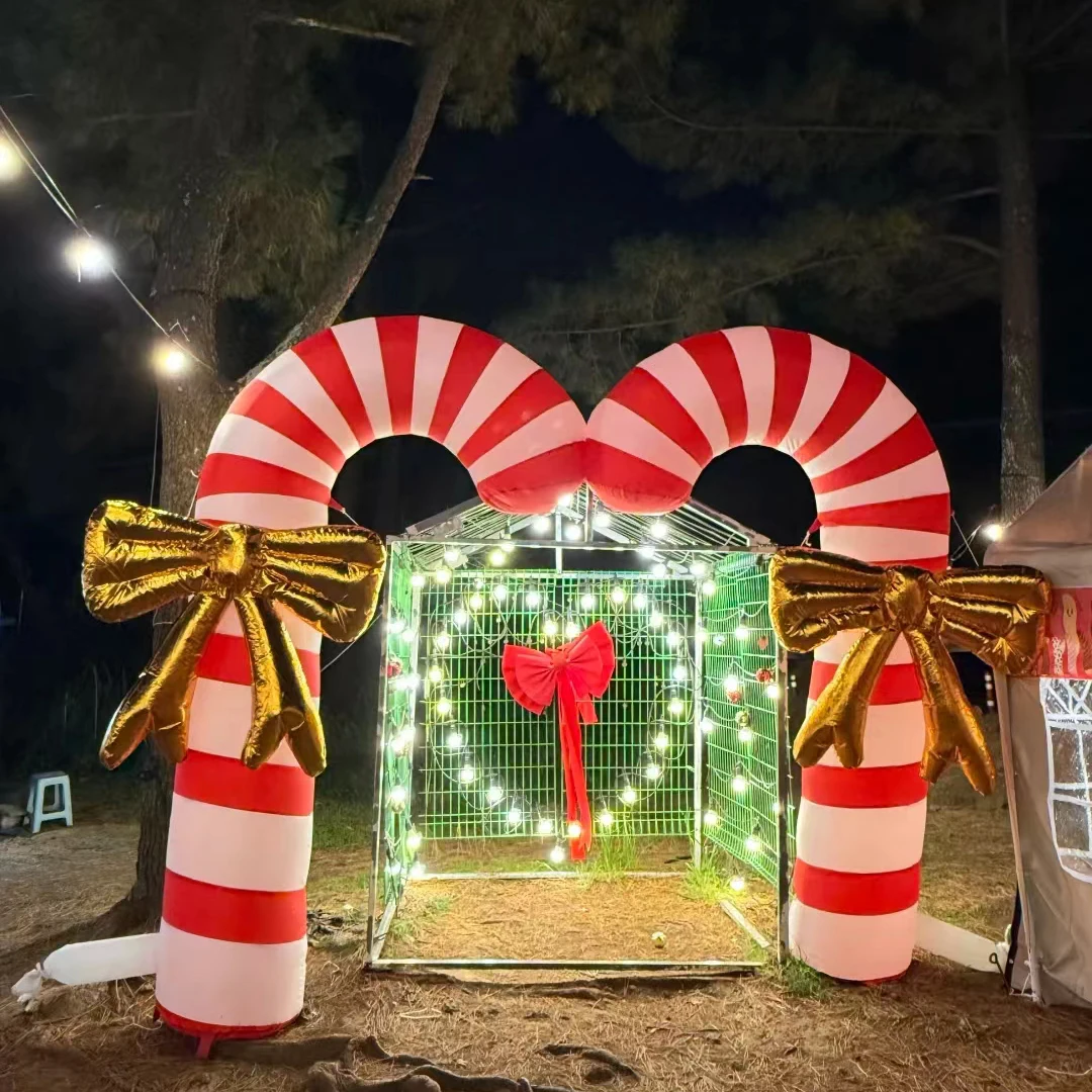 Arco gonfiabile gigante per caramelle/loccoli Arco d'ingresso per soffiaggio d'aria con ghiacciolo Principessa Decorazioni per feste per bambini Puntelli pubblicitari per eventi
