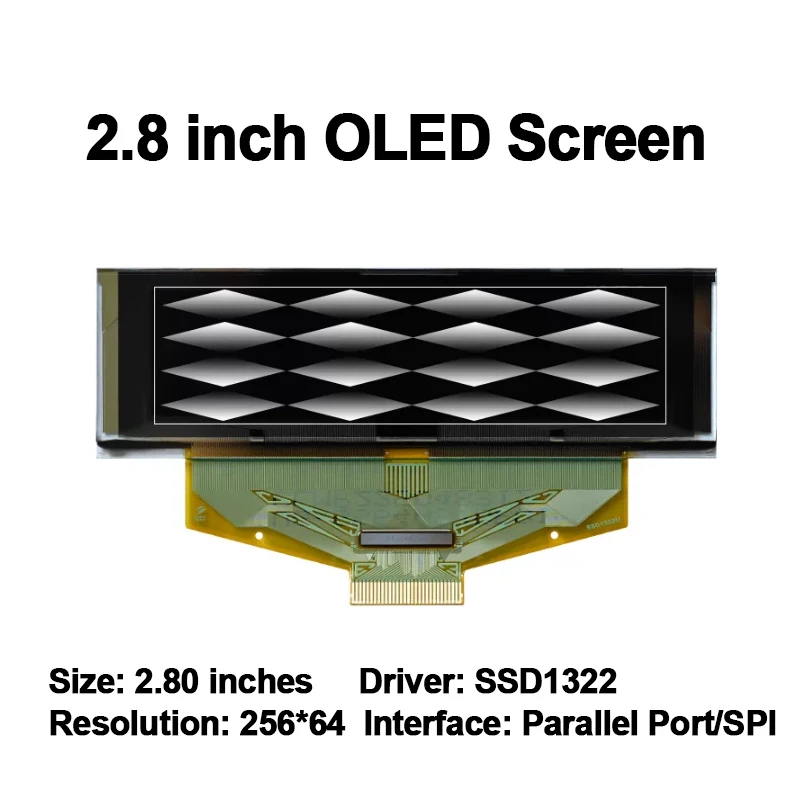 2.8 inch OLED Display Screen 25664 LCD Screen with Chinese Character Library OLED Display SSD1322 LCD Screen