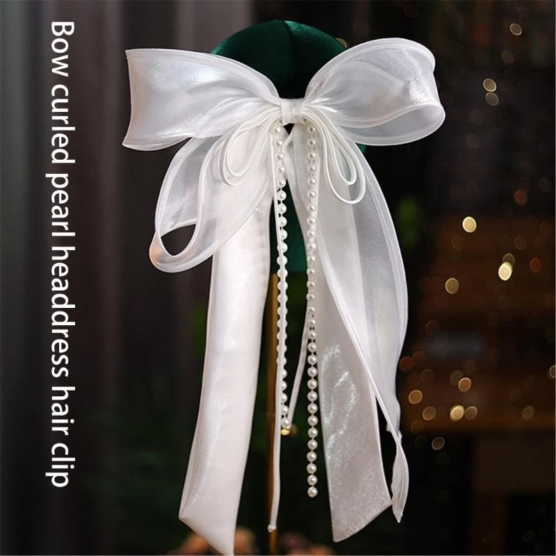 

Sophisticated Hair Clip with Soft Veil Wedding Bowknot Veil Headpieces Comfortable Party Headwear for Women and Bride 15UB