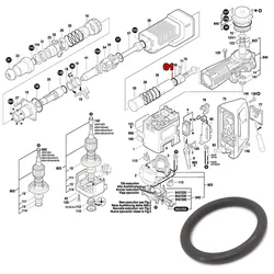 2PCS Piston O Ring Replace For Bosch GSH11E GSH 11 E GSH10C MH10-SE Demolition Rotary Hammer Power Tool Spare Parts