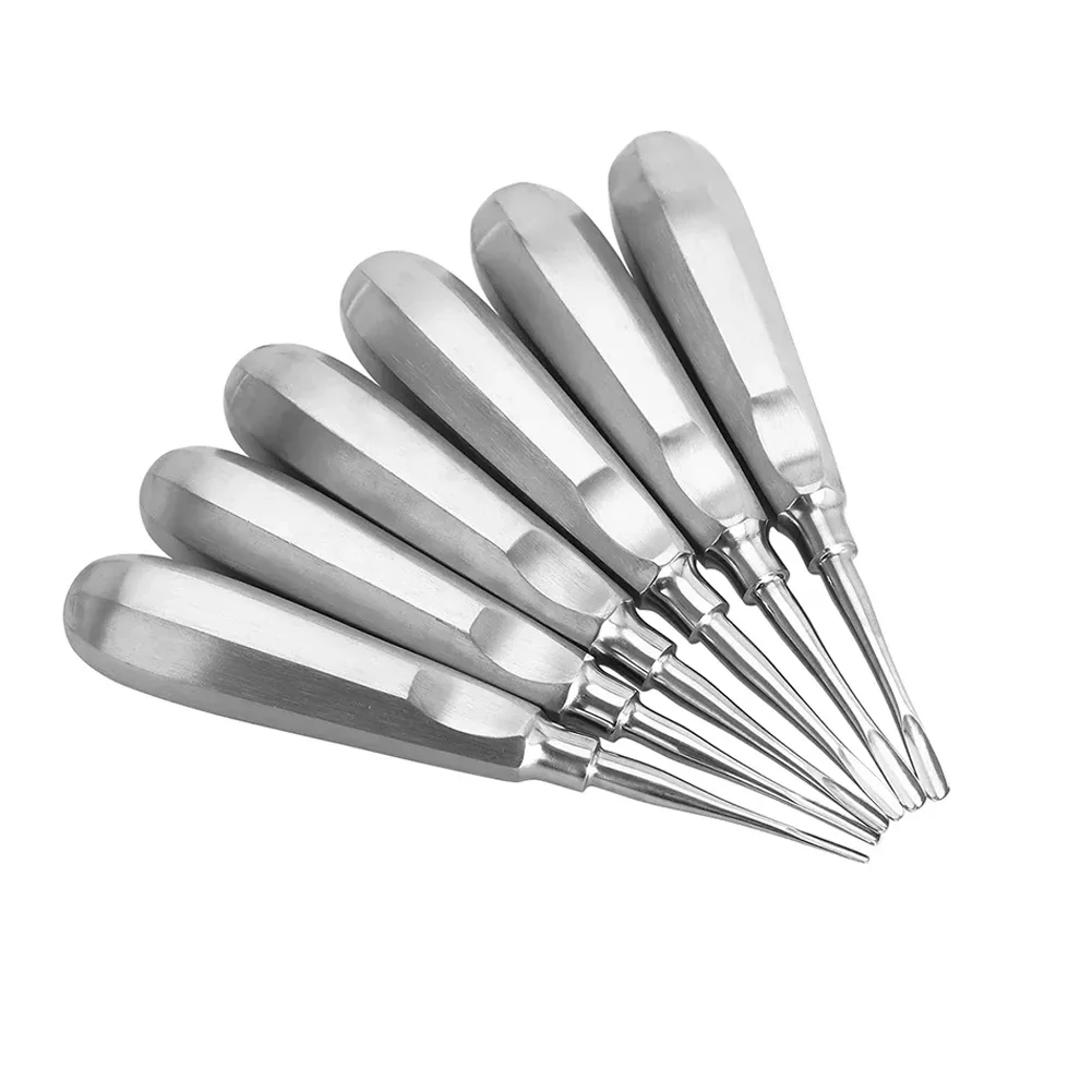 All Types Dental Lab Root Lift Elevator Set Tooth Extraction Forcep Straight Curved Cryer Apical Elevator Crown Remover Spreader