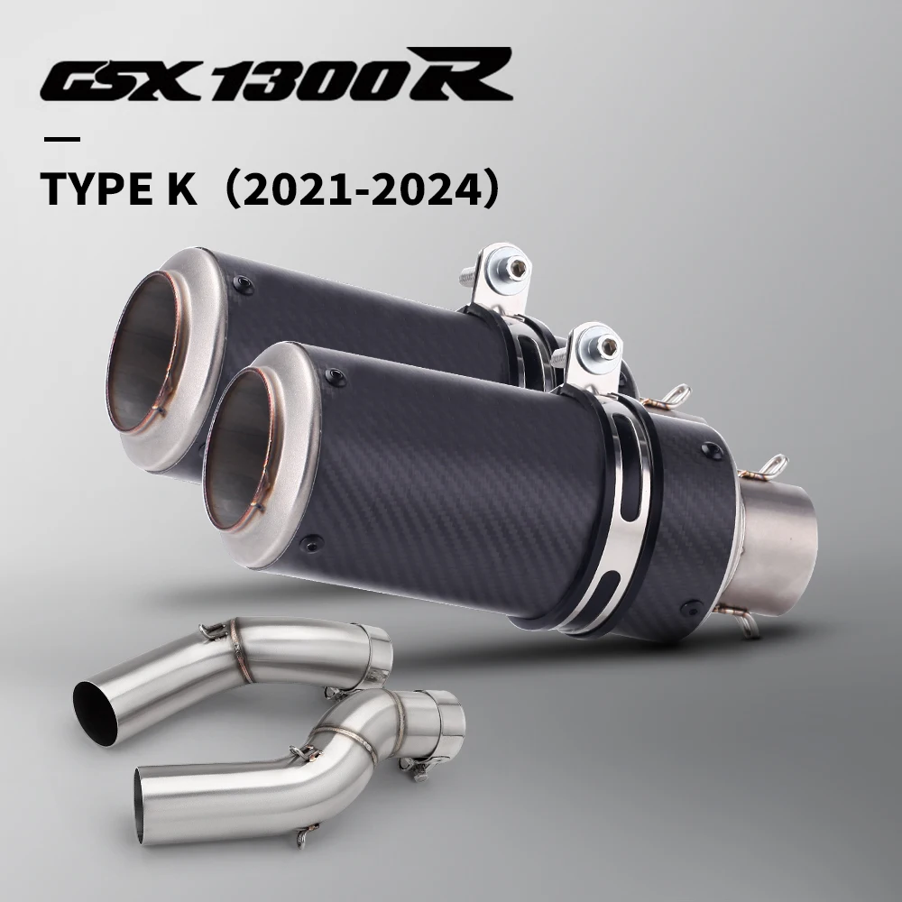 

For S Hayabusa GSX1300R GSXR1300 Hayabusa 1300CC 2021-2024 51MM Motorcycle Exhaust Muffler Middle Connecting Pipe Set