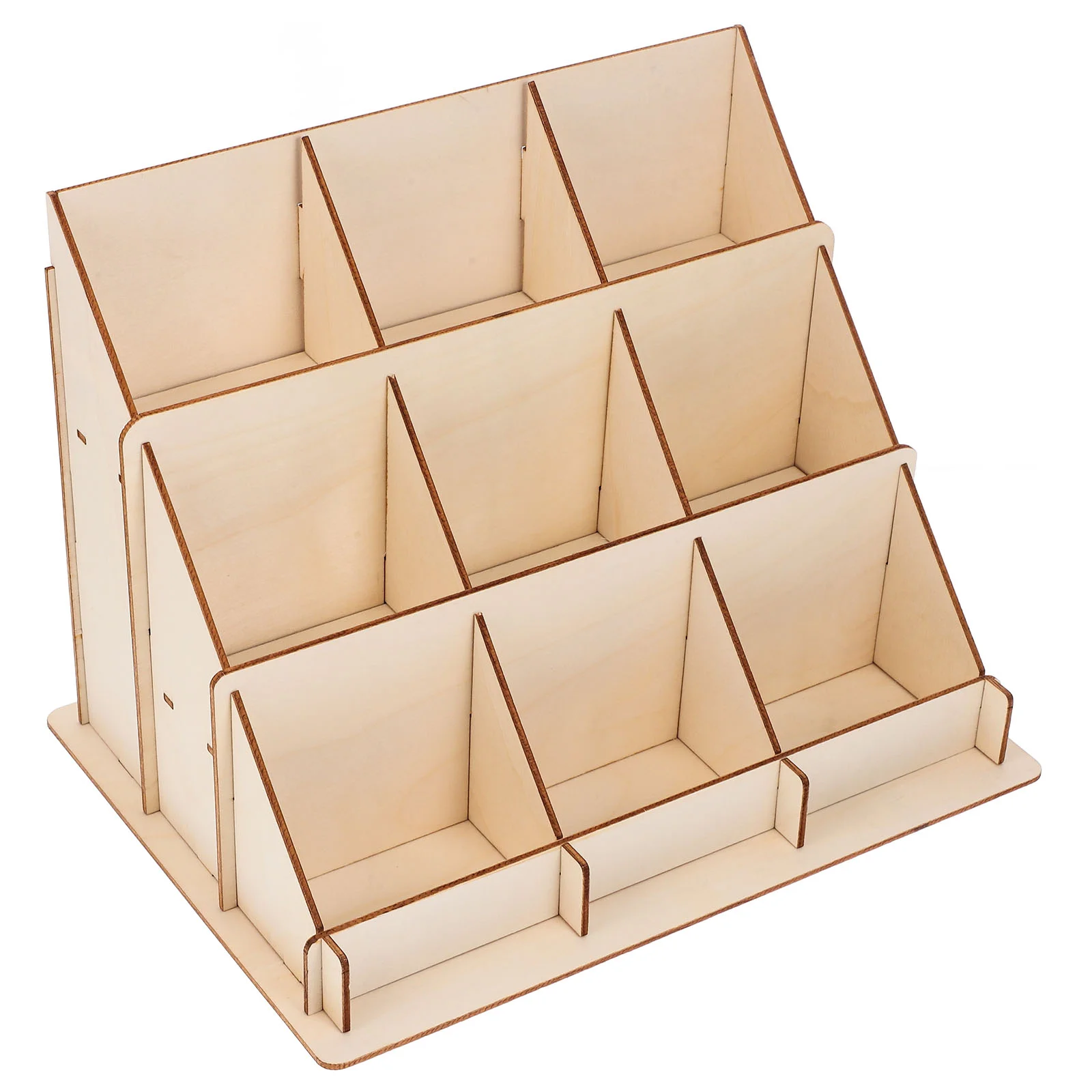 

Wooden Card Display Stand Shelf Ornament Greeting Holder Business Retail Racks Storage Sticker