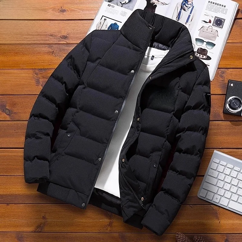 Men's down Jaet 2025 New Winter Hat Inteated Lightweight Warm ort Cotton Clothes Men's Winter Faion Thin Warm Coat