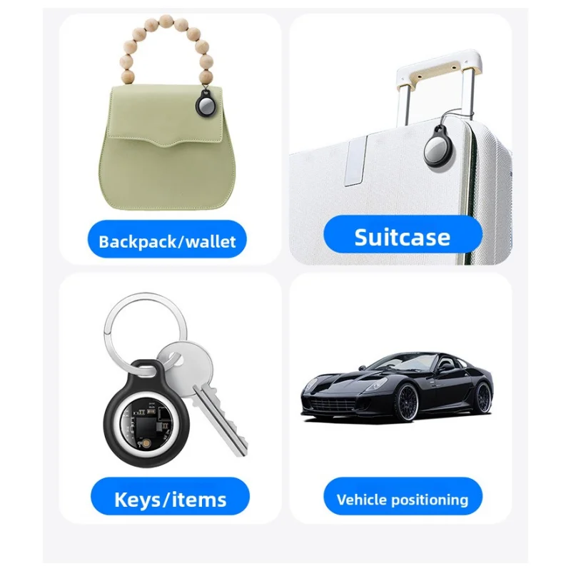 

E91 Smart Anti-Lost Device Compatible with Apple Find My Global Positioning Locator for Keys Luggage Wallet Pets