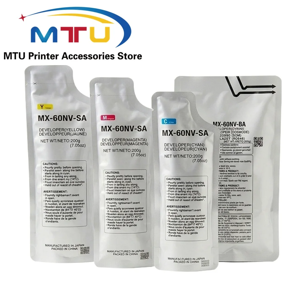 

1PC MX60 MX61 Developer Powder for Sharp MX3081 4081 5081 6081 2621 3121 MX3070 MX60NV MX61NV Copier Parts