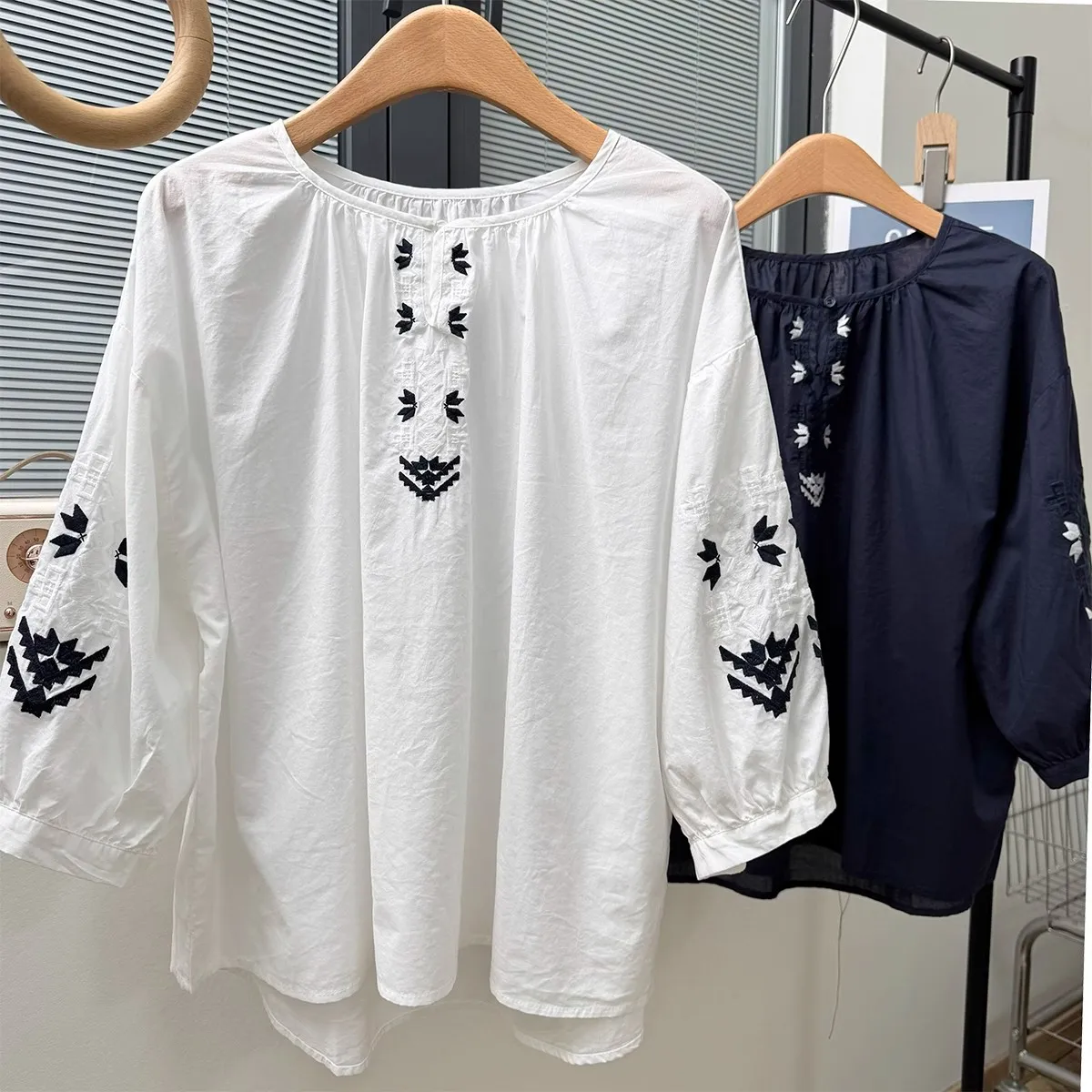 

Ele V-Ne Хлопково-льняной светильник, легкий дышащий пятисторонний фонарь Све, дизайн с вышивкой, летний тонкий утюг