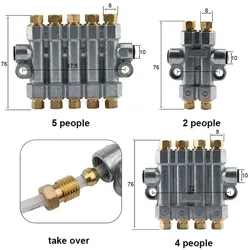 2 / 3 / 4 / 5 Way Volume Grease Positive Displacement Oil Piston Distributor Lubrication System Valve Block of CNC Machine Tool