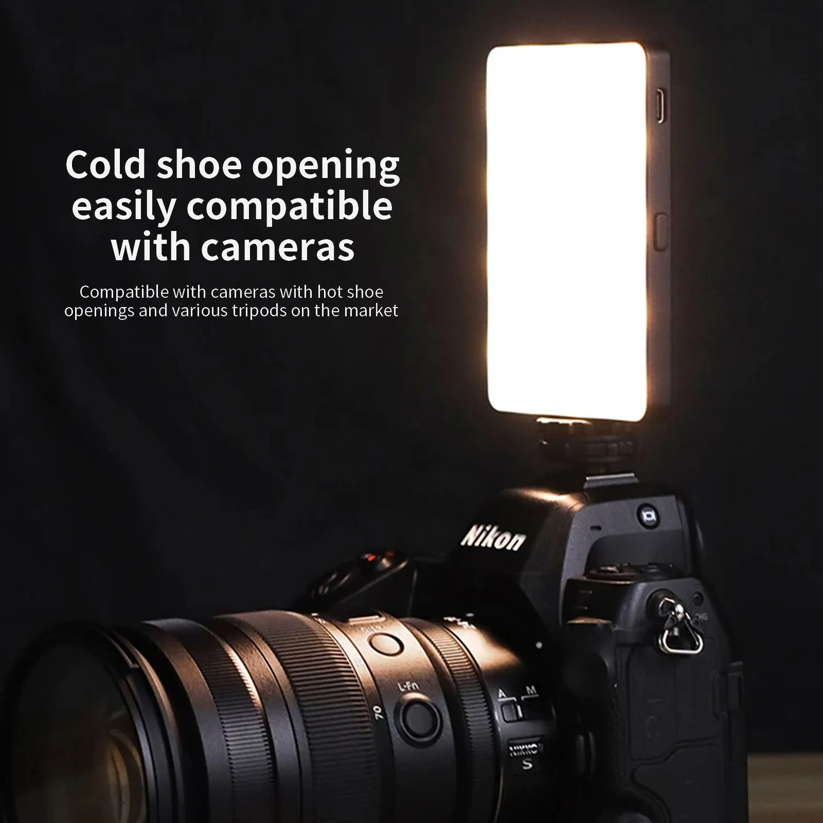 휴대폰 카메라용 RGB 라이트 패널, 브이로그 풀 컬러, 클립온 휴대폰 비디오 라이트, LED 사진 필 라이트, 콜드 슈 포함, M16