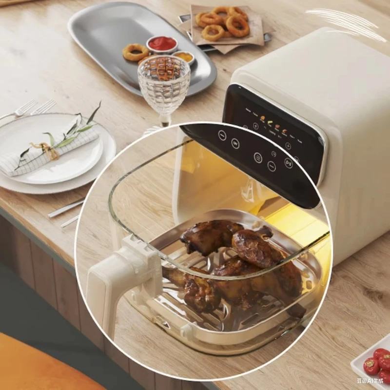 High quality ivory glass air fryer model