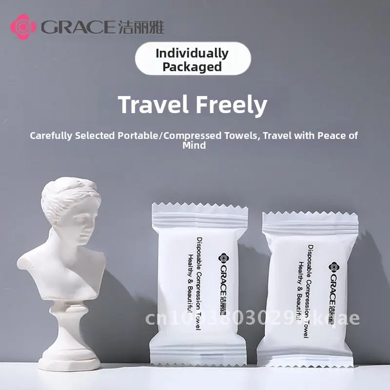 Jieliya Compressed Towel Travel Pack - Thickened Disposable Face Towels Pure Cotton Portable Granules Travel Supplies 20