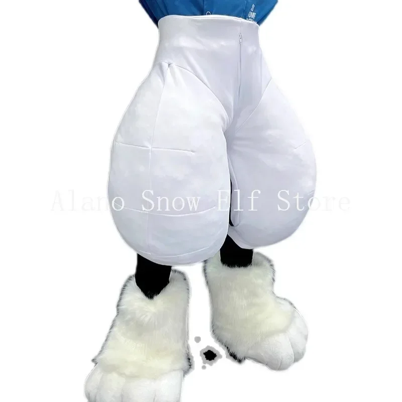 Gambe di animali Cos Spugna Fursuit Accessori Cosplay Borsa Collana Gambe di animali dai colori casuali Riempimento curvo Cosce Furry Fursuit