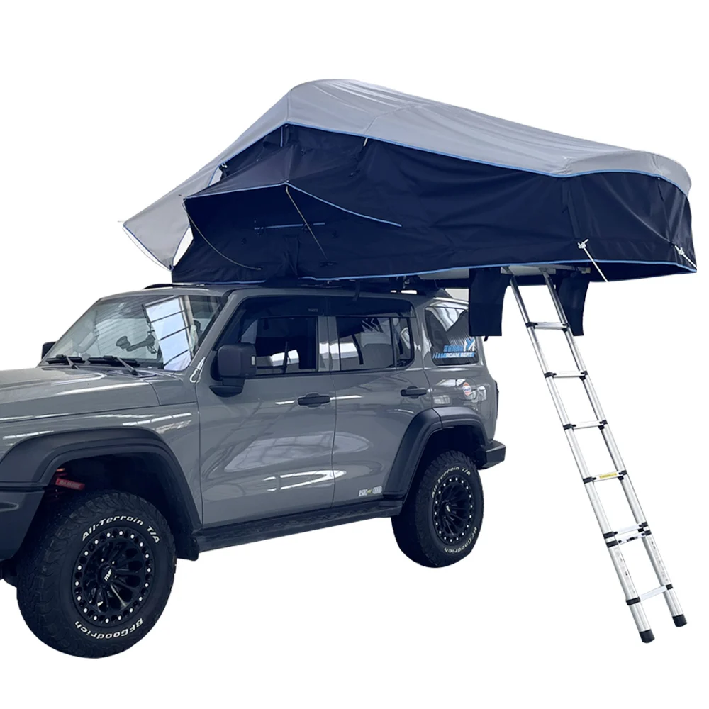 Sunday Campers Rooftoptent Car Camping Top Roof Tent Off Road 2-3 Person Vehicle Car Soft Shell Rooftop Tent