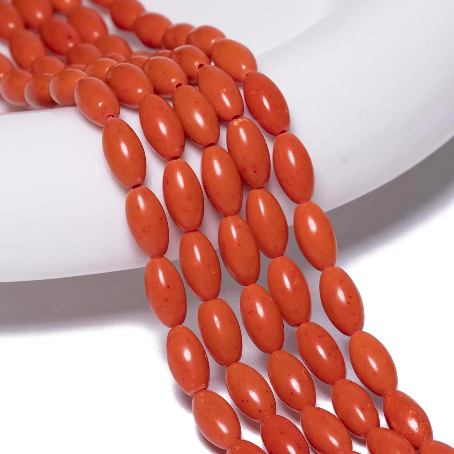 أحمر/أصفر اللون المرجان الأرز الخرز 4x8 مللي متر عالية الجودة البذور الخرز لصنع المجوهرات اليدوية DIY بها بنفسك الملابس قلادة اكسسوارات #5