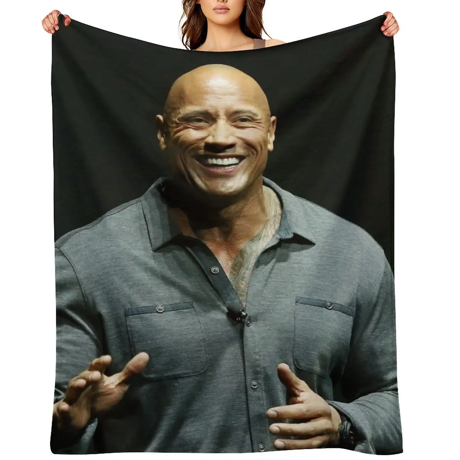 

Dwayne Johnson The rock Throw Blanket warm winter Retros Sofa Throw Warm Blankets