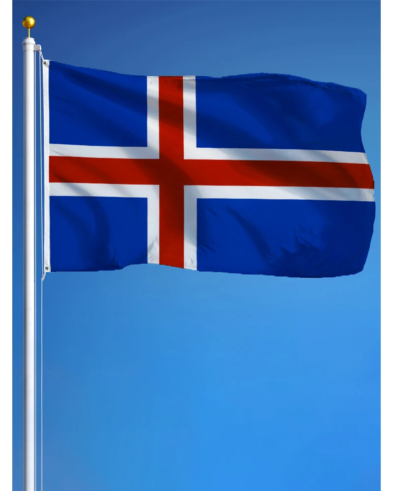 60x90cm 90x150cm red cross IS ISL iceland flag 2x3ft/3x5ft The National flag