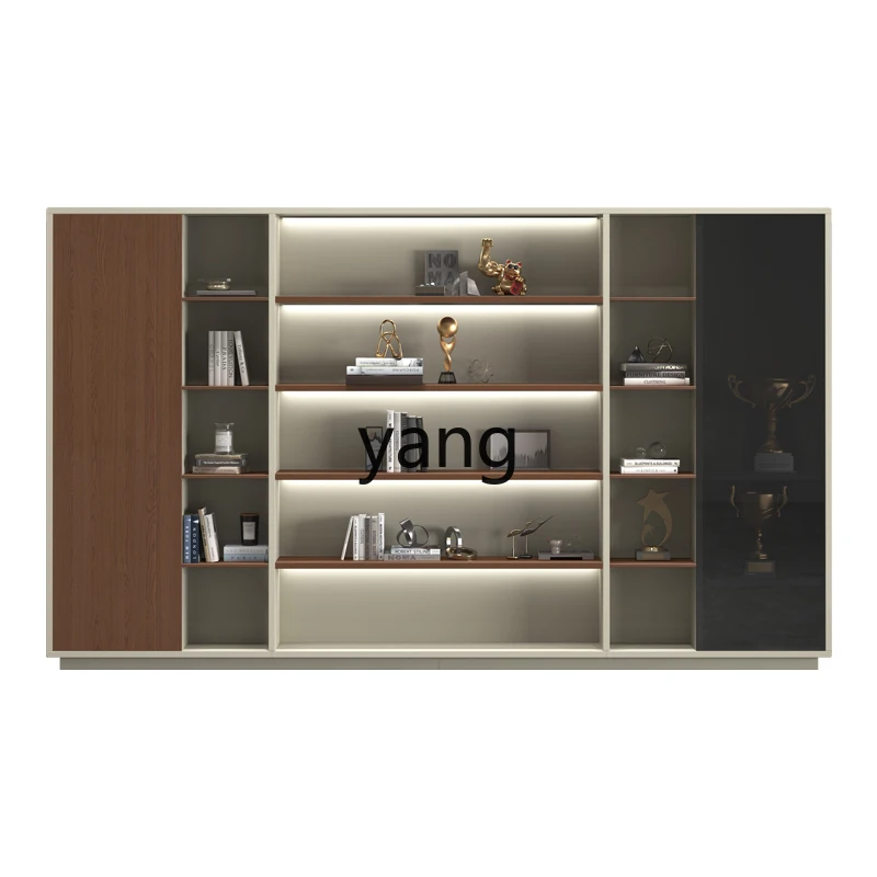 

Yjq Information Curio Cabinet Simple Modern Office Furniture File Locker Office Wood Grain