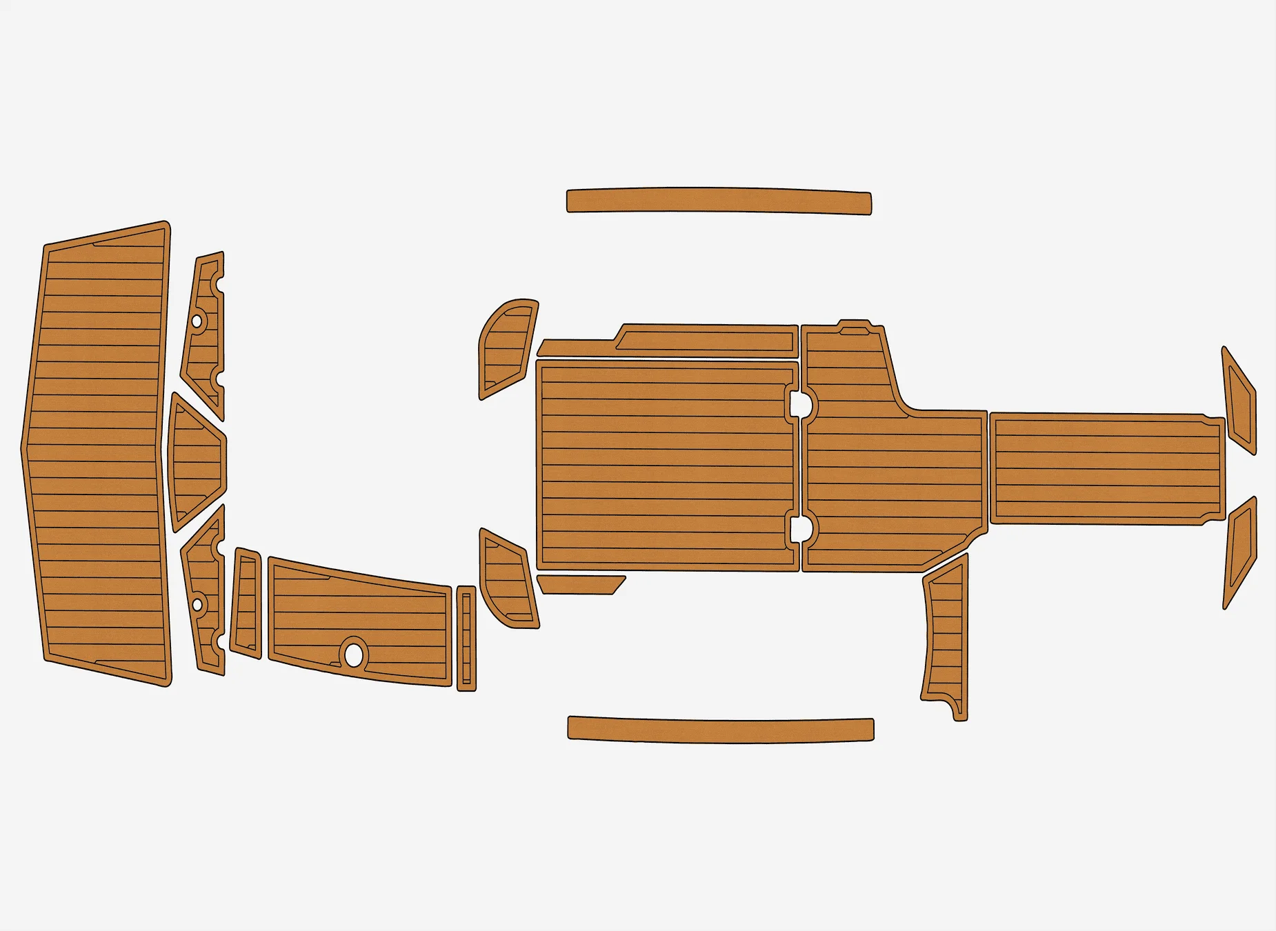 

Anti-Skid EVA Faux Teak Self-Adhesive 6mm Boat Decking Pad for 2010-2017 TIGE RZ4 Yacht Cockpit Durable Marine Floor