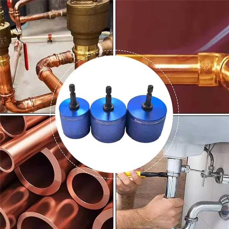 GYTB - Profesjonalne narzędzie dla hydraulika - Czyszczący do rur miedzianych, metalowe narzędzie hydrauliczne do czyszczenia odpływów, odpowietrzających i rur.