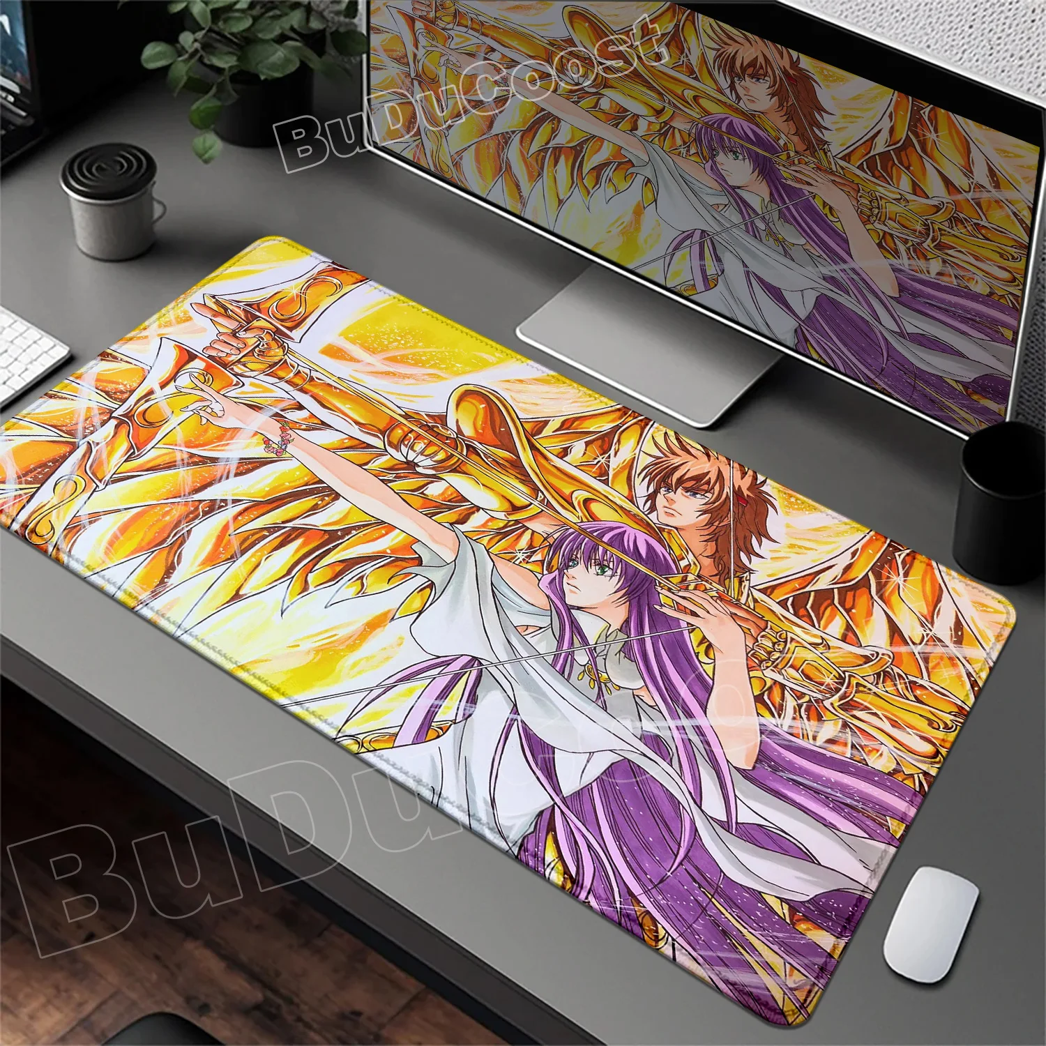 HD Printing Anime Saint Seiya Mousepad Natural Non-slip Rubber Game Mouse Durable Desktop Mousepads Keyboard Pad 700×400 Deskmat