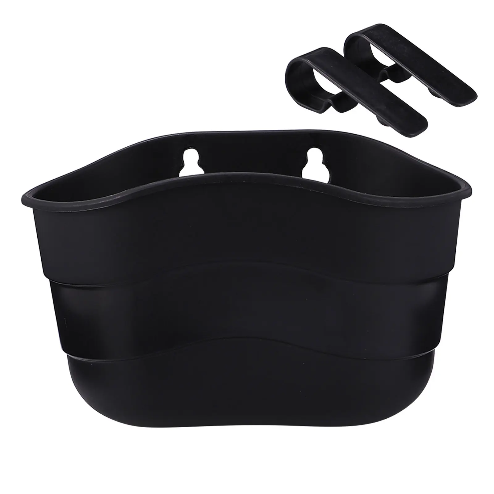 

1Pcs Black Scooter Basket Plastic Hanging Bike Basket Kids Handlebar Storage Easy Install Environment Friendly